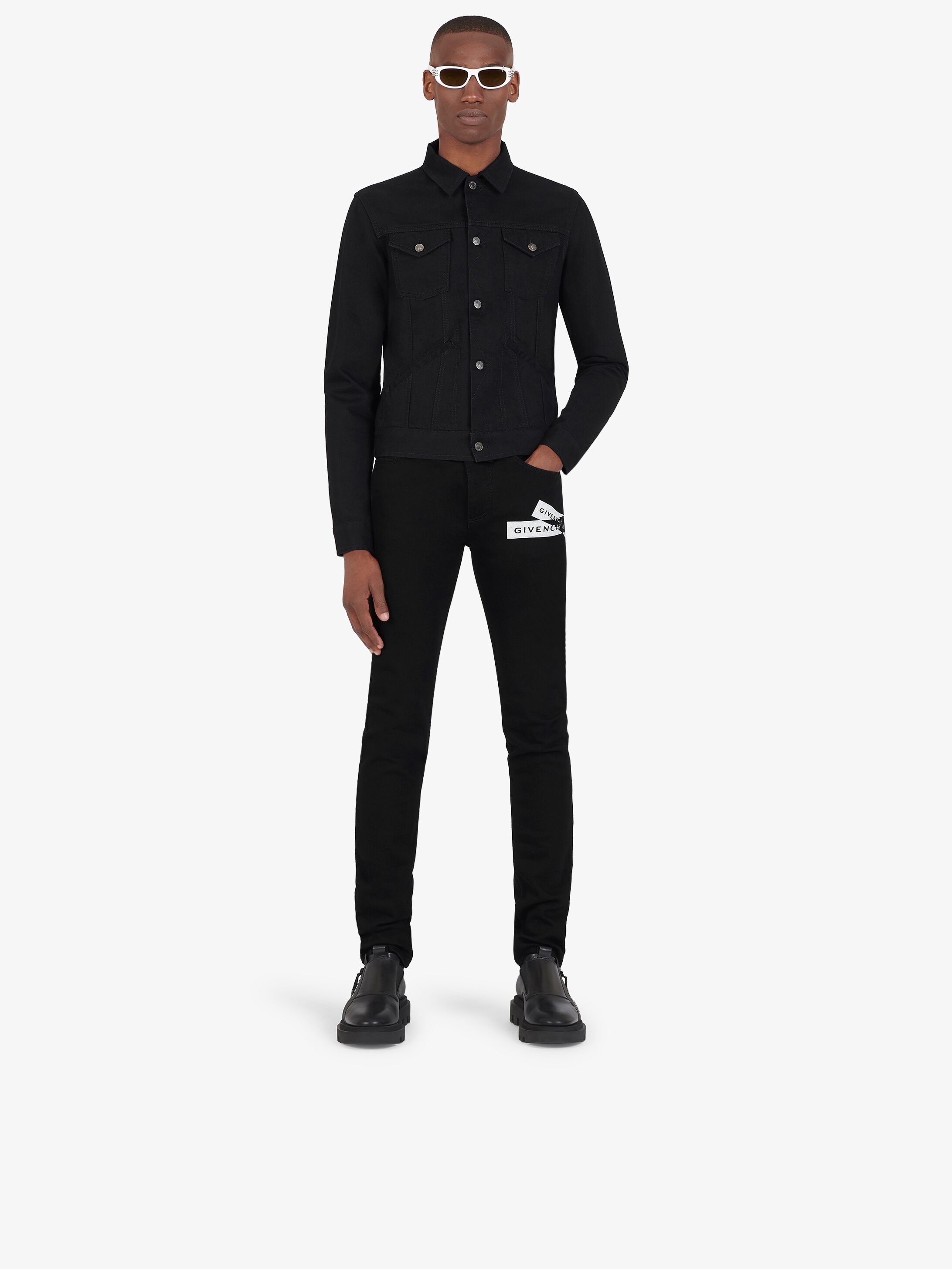 GIVENCHY webbing slim fit jacket in denim